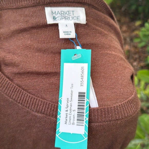 Market & Spruce Linen blend dolman sleeve sweater top, NWT, size small - Picture 4 of 6